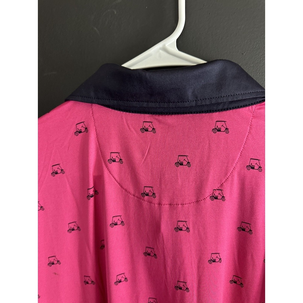 KENNETH COLE GOLF Polo Shirt Mens 2XL Pink Premium UPF Stretch Short Sleeve New - Picture 10 of 10